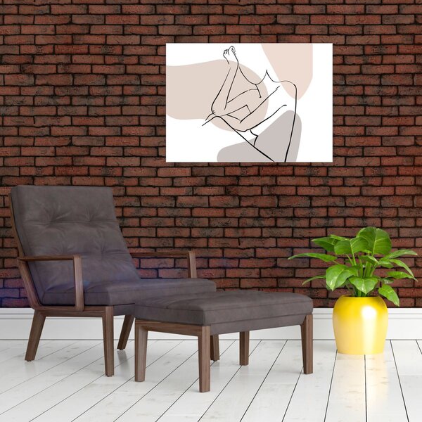 Kép - Női test vonal művészet N⁰1 (70x50 cm)