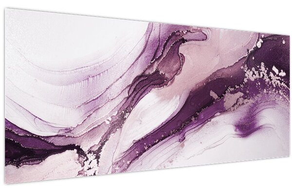 Kép - Lila folyadék művészet (120x50 cm)