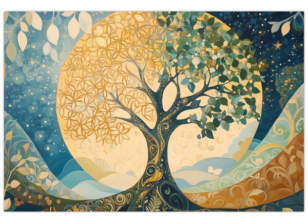 Kép – Életfa a holdban (90x60 cm)
