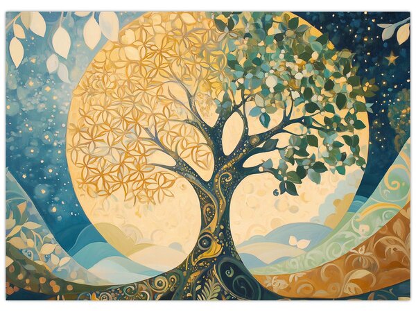Kép – Életfa a holdban (70x50 cm)