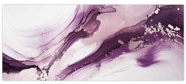 Kép - Lila folyadék művészet (120x50 cm)