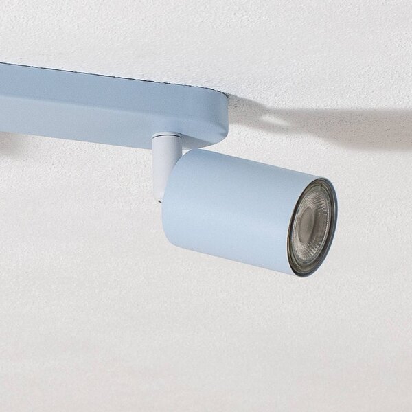 TK Lighting Livia mennyezeti spotlámpa, világoskék, 35 cm, 2 izzós, fém, GU10, dimmelhető, Kék, Gyermekszoba, fém