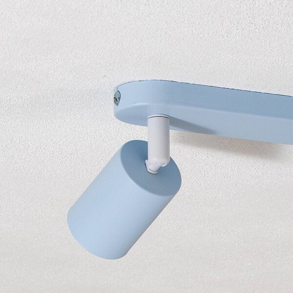 TK Lighting Livia mennyezeti spotlámpa, világoskék, 35 cm, 2 izzós, fém, GU10, dimmelhető, Kék, Gyermekszoba, fém