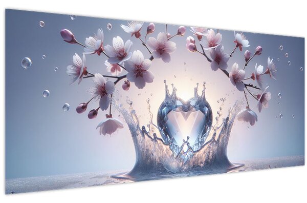 Kép - Gyémánt szív (120x50 cm)