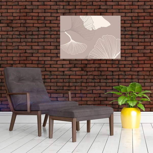 Kép - Bézs színű levelek N⁰1 (70x50 cm)