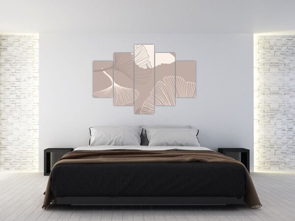 Kép - Bézs színű levelek N⁰1 (150x105 cm)