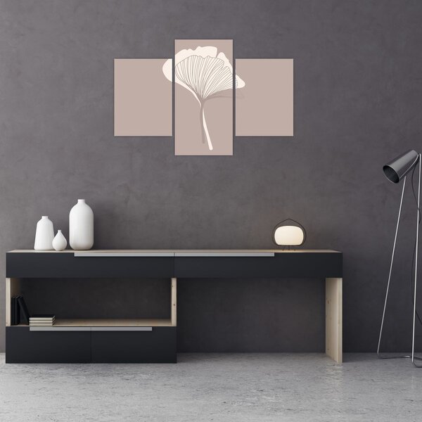 Kép - Bézs színű levelek N⁰3 (90x60 cm)