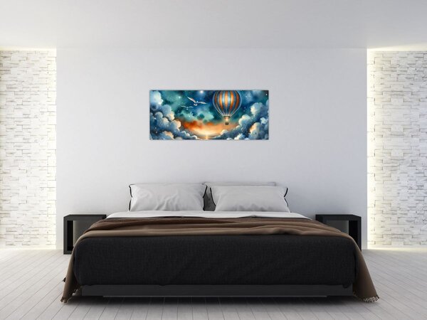 Kép - Repülés az éjjeli ég alatt (120x50 cm)
