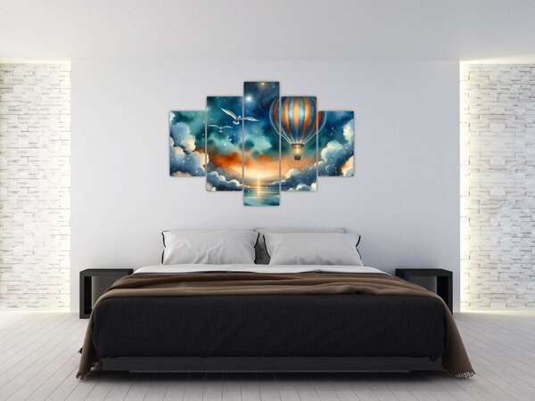 Kép - Repülés az éjjeli ég alatt (150x105 cm)