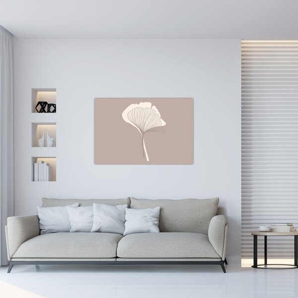 Kép - Bézs színű levelek N⁰3 (90x60 cm)