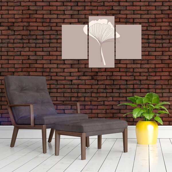 Kép - Bézs színű levelek N⁰3 (90x60 cm)