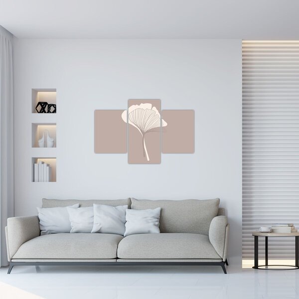 Kép - Bézs színű levelek N⁰3 (90x60 cm)