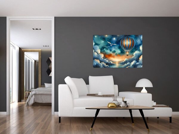 Kép - Repülés az éjjeli ég alatt (90x60 cm)