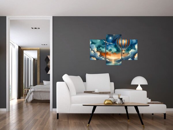 Kép - Repülés az éjjeli ég alatt (90x60 cm)