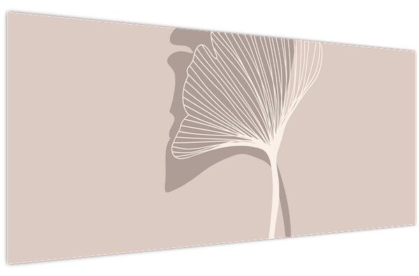 Kép - Bézs színű levelek N⁰4 (120x50 cm)