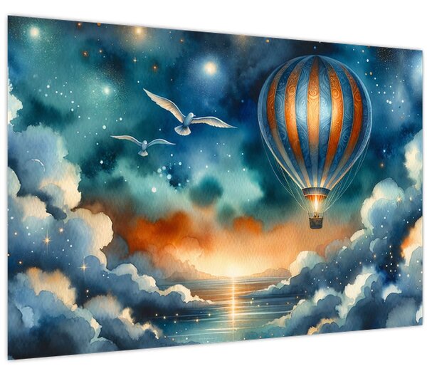 Kép - Repülés az éjjeli ég alatt (90x60 cm)