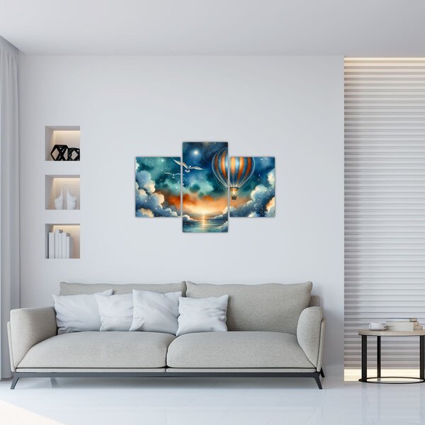 Kép - Repülés az éjjeli ég alatt (90x60 cm)