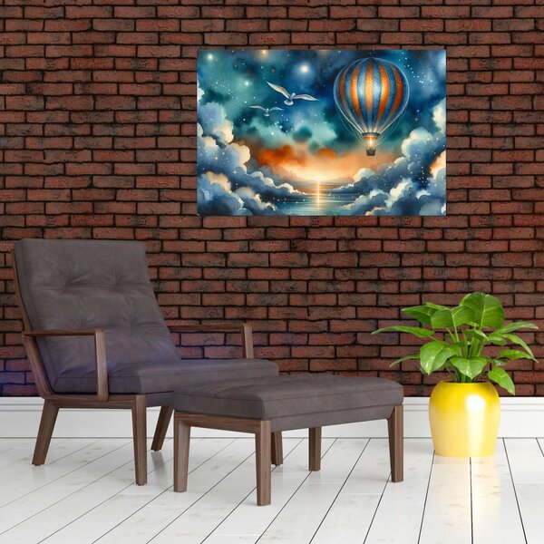 Kép - Repülés az éjjeli ég alatt (90x60 cm)