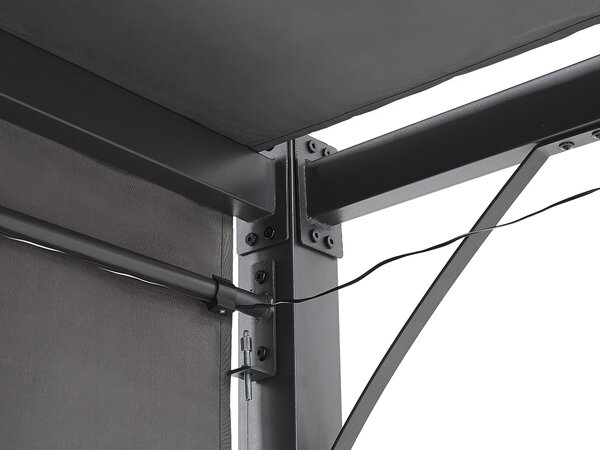 Pavilon LED PARGA Fém 310 cm 310 cm Sötétszürke