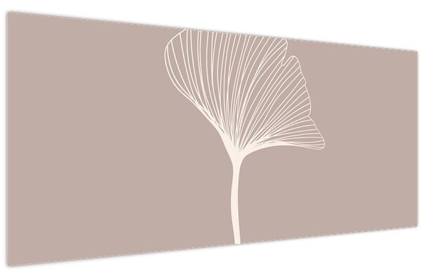 Kép - Bézs színű levelek N⁰5 (120x50 cm)