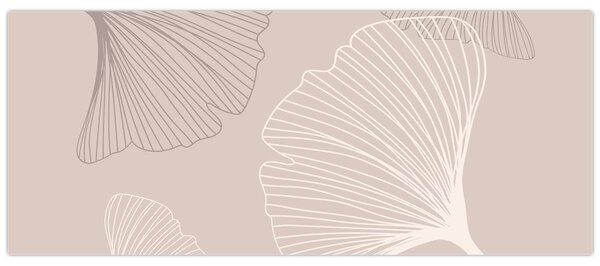 Kép - Bézs színű levelek N⁰6 (120x50 cm)