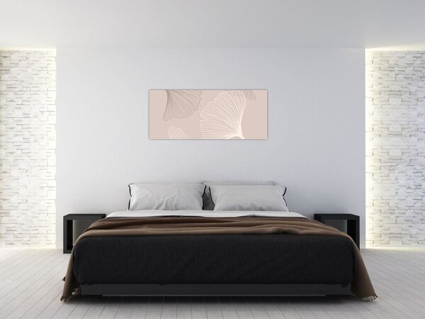 Kép - Bézs színű levelek N⁰6 (120x50 cm)