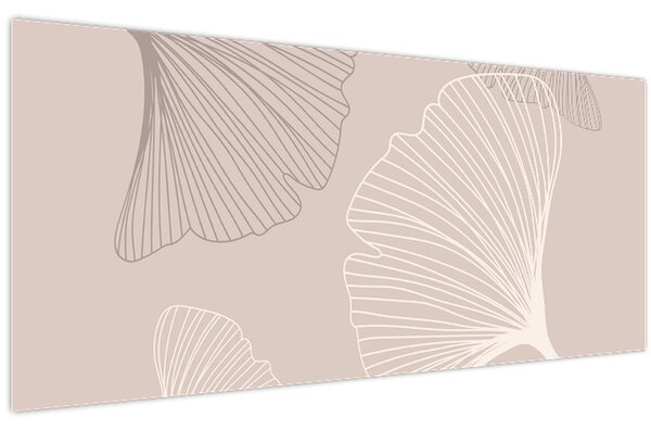 Kép - Bézs színű levelek N⁰6 (120x50 cm)