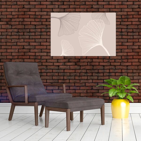 Kép - Bézs színű levelek N⁰6 (90x60 cm)