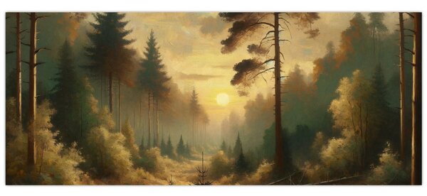 Kép - Napfény az erdőben (120x50 cm)
