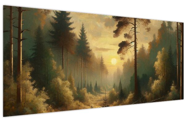 Kép - Napfény az erdőben (120x50 cm)