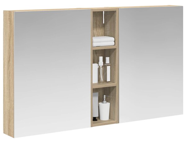 Fürdőszobai Szekrény Szett 3 pcs 120 x 14,5 x 70 cm Faanyag