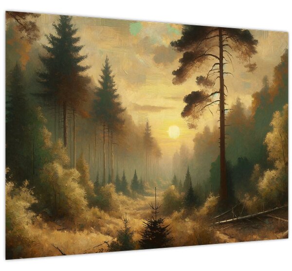 Kép - Napfény az erdőben (70x50 cm)