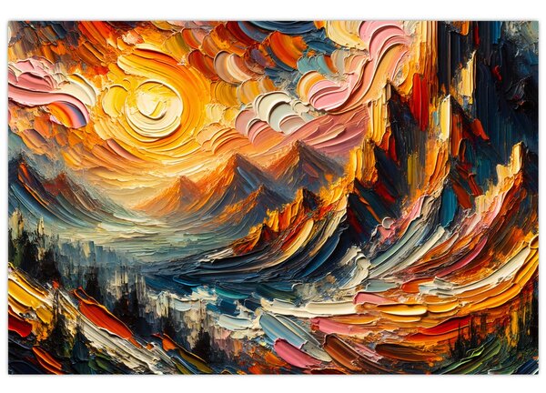 Kép - Hegyek, melyeket napfény ölel (90x60 cm)