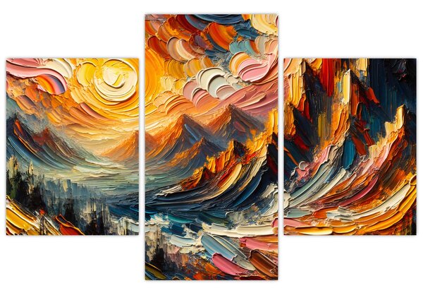Kép - Hegyek, melyeket napfény ölel (90x60 cm)