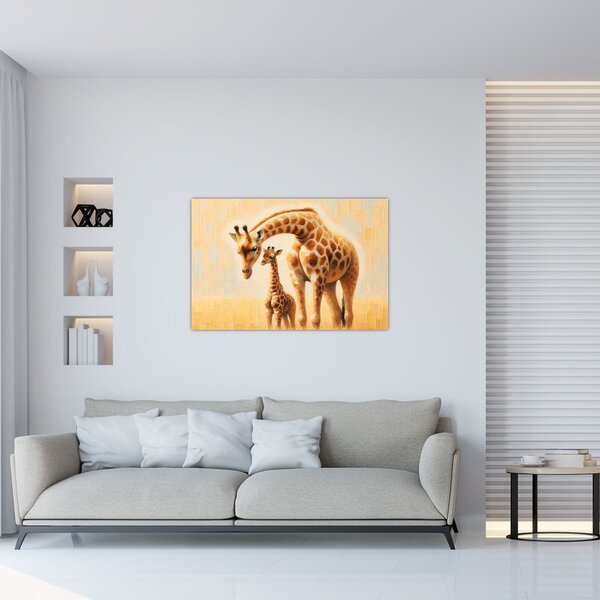 Kép - Zsiráfok (90x60 cm)