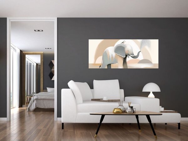 Kép - Elefánt pasztell színekben (120x50 cm)