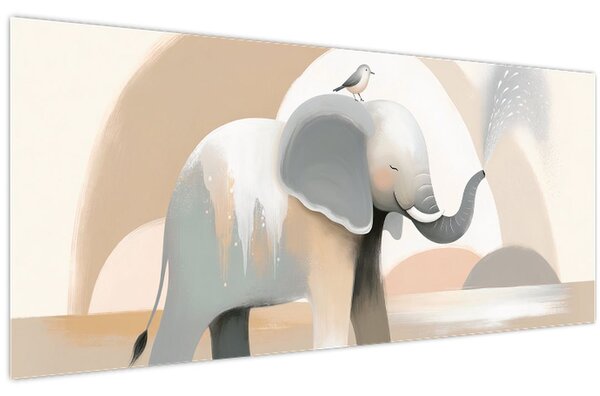 Kép - Elefánt pasztell színekben (120x50 cm)