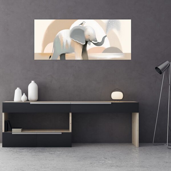 Kép - Elefánt pasztell színekben (120x50 cm)