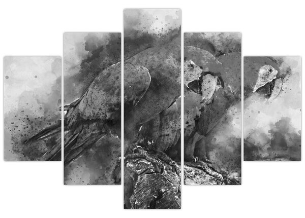 Kép - Akvarell papagájok (150x105 cm)