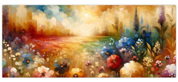 Kép - Színes rét (120x50 cm)