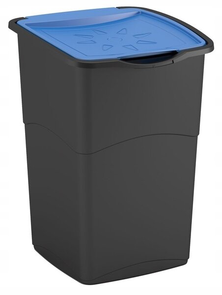 CURVER KOSZ NA ŚMIECI "KORAL BIN" 47L /CZARNY/ NIEBIESKI