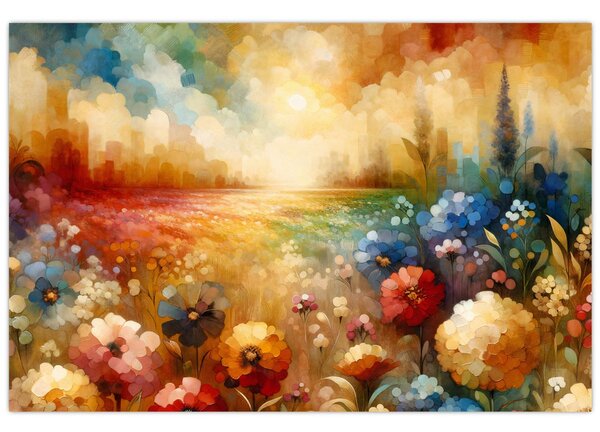 Kép - Színes rét (90x60 cm)