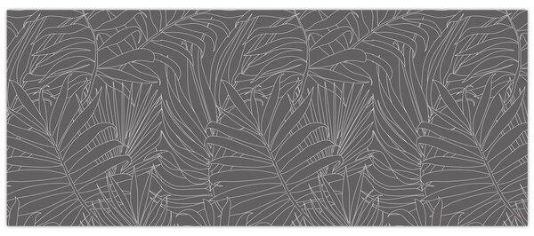 Kép - Szürke pálmalevelek (120x50 cm)