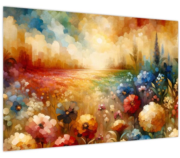 Kép - Színes rét (90x60 cm)