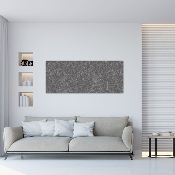 Kép - Szürke pálmalevelek (120x50 cm)
