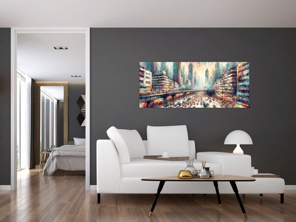 Kép - Városi élet (120x50 cm)