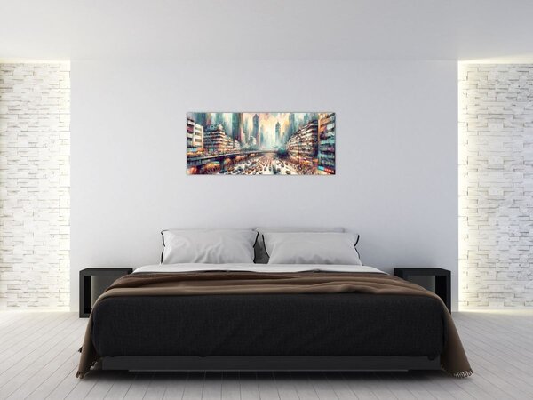 Kép - Városi élet (120x50 cm)