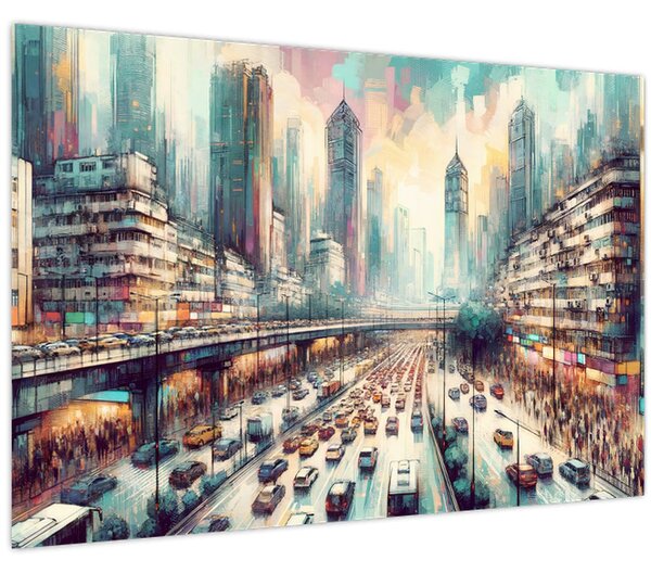 Kép - Városi élet (90x60 cm)
