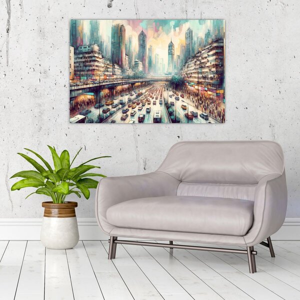 Kép - Városi élet (90x60 cm)
