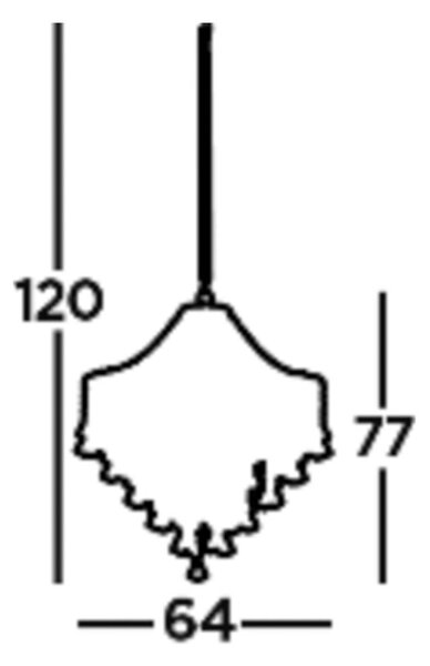 Searchlight Dorchester csillár, kristályüveg, 5 lámpás, Ø 64 cm, E14, dimmelhető, Króm / ezüst, Nappali / Étkező, Üveg, Antik